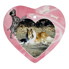 Doggie Love  - Heart Ornament (Two Sides)