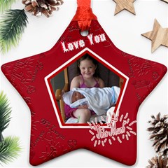 Love You This Much Red - Ornament (Star)