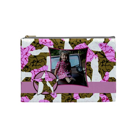 Medium Cammo Cosmetic Bag By Amanda Bunn Front