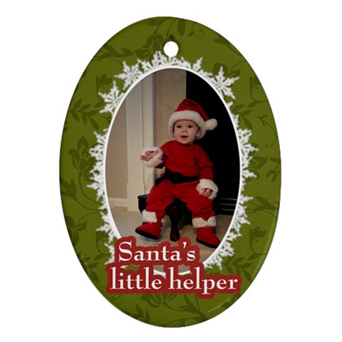 Santa s Little Helper Ornament By Klh Front