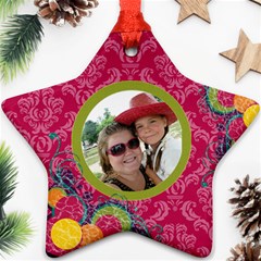 Bright Pink Star Ornament - Ornament (Star)