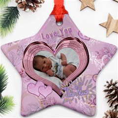 Love You This Much purple lavander - Ornament (Star)