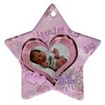 Love You This Much purple lavander - Ornament (Star)