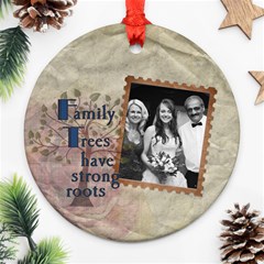 Family Trees 1-sided Round Ornament - Ornament (Round)