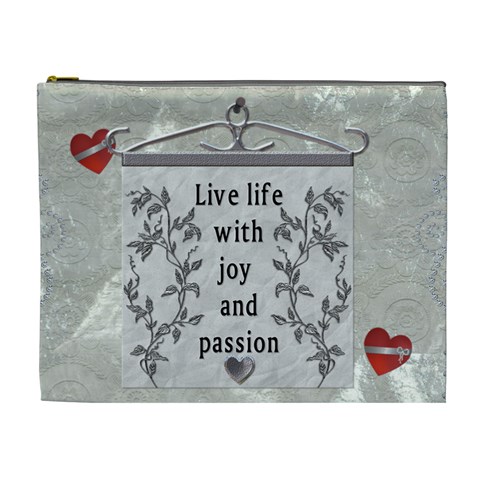 Live Life     Xl Cosmetic Bag By Lil Front