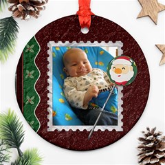 Santa Christmas 1-Sided Ornament - Ornament (Round)