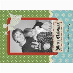 Merry Christmas Card with Angel - 5  x 7  Photo Cards