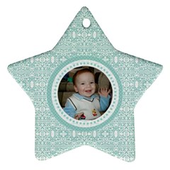 Tiffany Blue Lace Star Ornament - Ornament (Star)