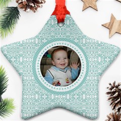 Tiffany Blue Lace Star Ornament - Ornament (Star)