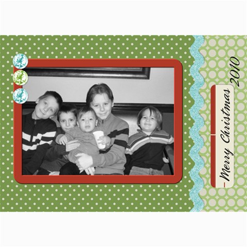 Christmas Card With Bling By Martha Meier 7 x5  Photo Card - 5