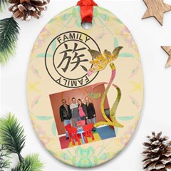 Family Oval 1-sided Ornament