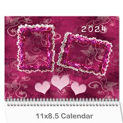 Frill frame calendar 2024 - Wall Calendar 11  x 8.5  (12-Months)