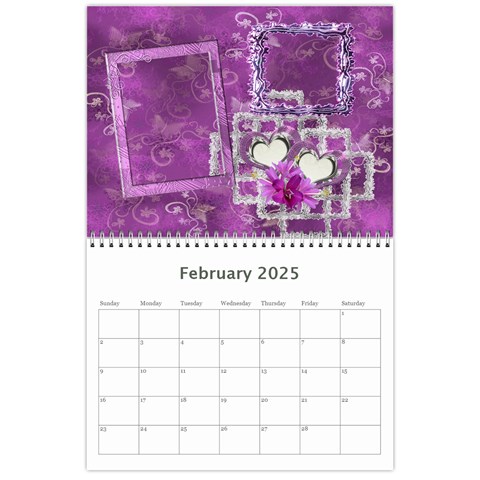 Frill Frame Calendar 2025 By Ellan Feb 2025