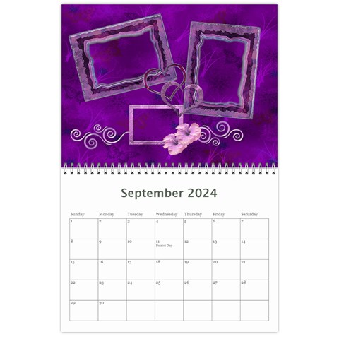 Frill Frame Calendar 2024 By Ellan Sep 2024