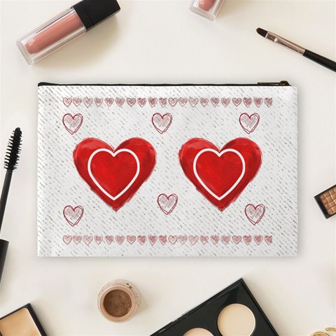 All Of My Heart Medium Cosmetic Bag By Catvinnat Back