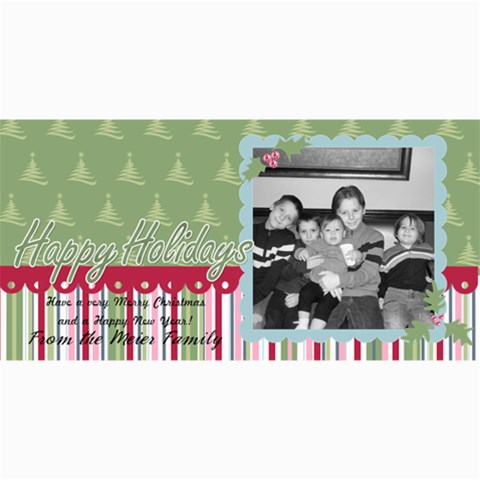 Happy Holiday Card 2 By Martha Meier 8 x4  Photo Card - 1