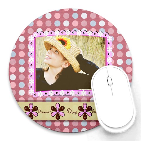 Day Dreamer Round Mouse Pad By Danielle Christiansen Front