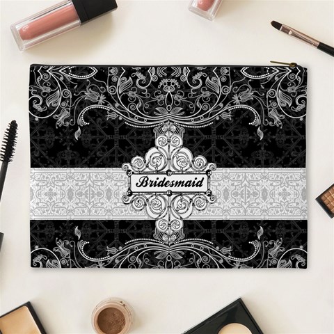 Bridesmaid Gift Xl Cosmetic Bag By Klh Back