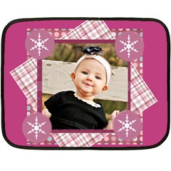 pink winter girl blanket - Fleece Blanket (Mini)