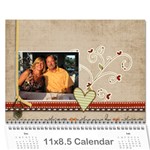 mom calander - Wall Calendar 11  x 8.5  (18 Months)