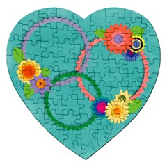 Fun flowers-puzzle - Jigsaw Puzzle (Heart)