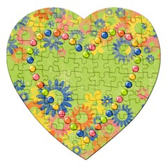 Flowers Heart-puzzle - Jigsaw Puzzle (Heart)
