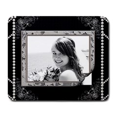 Elegant Black & Pearl Large Mousepad