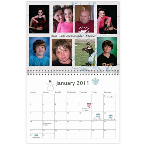2011 Calendar By Michelle Leifson Jan 2011