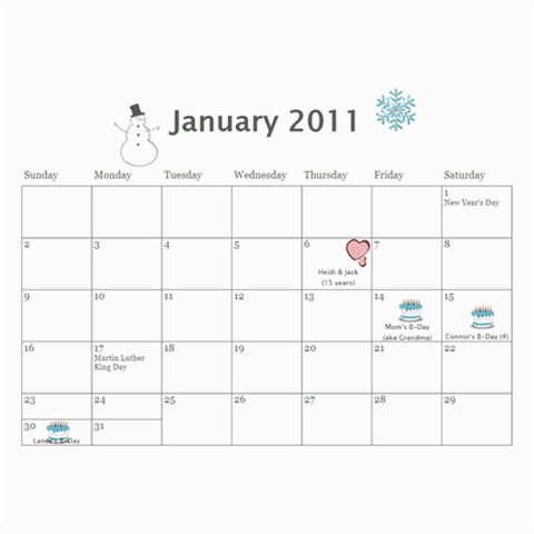 2011 Calendar By Michelle Leifson Feb 2011