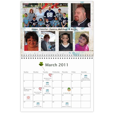 2011 Calendar By Michelle Leifson Mar 2011