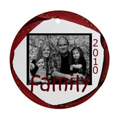 Family round ribbon Ornament - Ornament (Round)