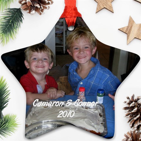 Cameron & Connor Ornament By Cindy Blair Speigle Back