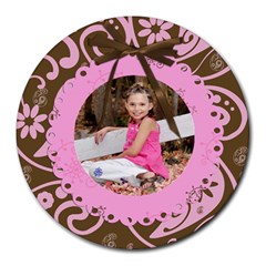 pink chocolate mouse pad - Round Mousepad