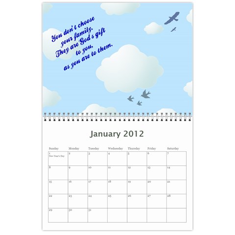 2012 Family Quotes Calendar By Galya Jan 2012