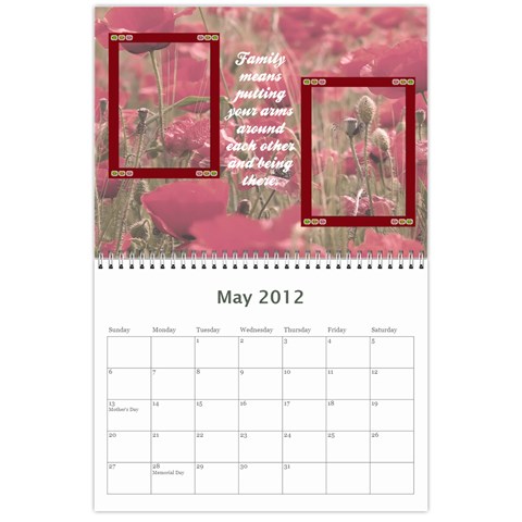2012 Family Quotes Calendar By Galya May 2012