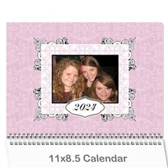 Charming Pink 2023 12 Month Calendar - Wall Calendar 11  x 8.5  (12-Months)