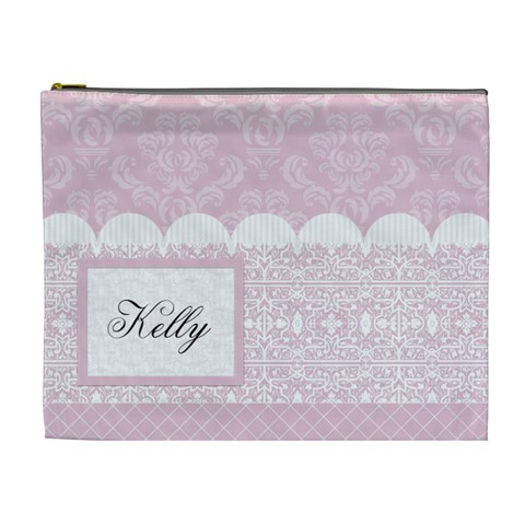 Charming Pink Xl Cosmetic Bag By Klh Front