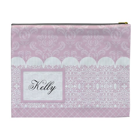 Charming Pink Xl Cosmetic Bag By Klh Back