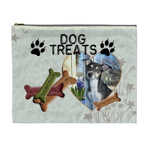 Dog Treat Bag (xl Cosmetic Bag) By Lil Front