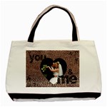 you & me forever leopard print tote bag - Basic Tote Bag (Two Sides)