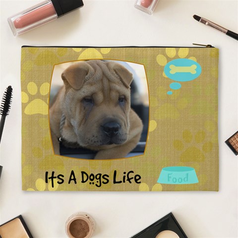 Hot Dog Xl Cosmetic Case By Joan T Back