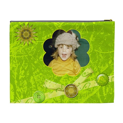 Lime Juice Xl Cosmetic Case By Joan T Back