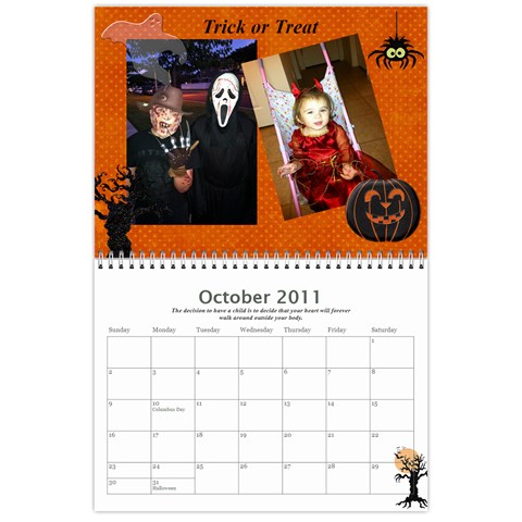 Calendar By Rebecca Oct 2011