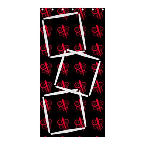 Black And Pink Curtain(36 X72 ) - 33.26 x66.24  Curtain(36 X72 )