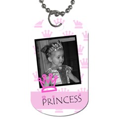 Princess Crown Tag - Dog Tag (One Side)