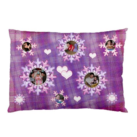 Pink Purple Plaid Pillow Case By Ellan 26.62 x18.9  Pillow Case
