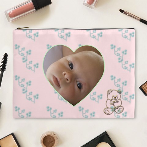 Teddy Time Xl Cosmetic Case By Joan T Front