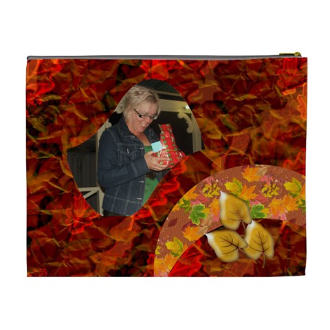 Autumn Song Xl Cosmetic Case By Joan T Back