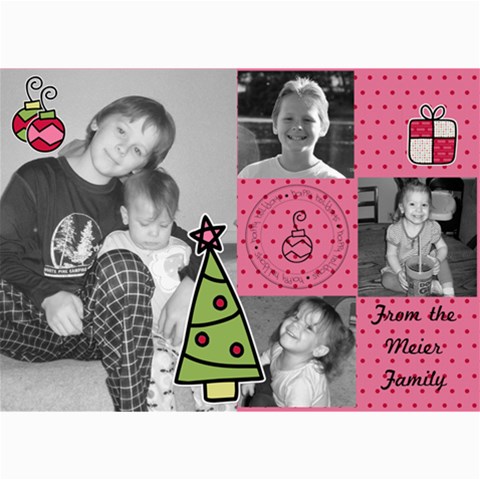 Multi Photo Christmas Card 7 By Martha Meier 7 x5  Photo Card - 5