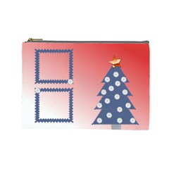 Snowflakes & tree - Cosmetic Bag (Large) Snowflakes & tree - Cosmetic Bag (Large)